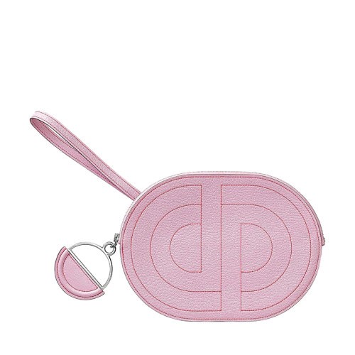 【新品包包】HERMES/爱马仕 In-the-Loop To Go系列 女士森林锦葵山羊皮带护套拉链手拿袋H077743CJX9