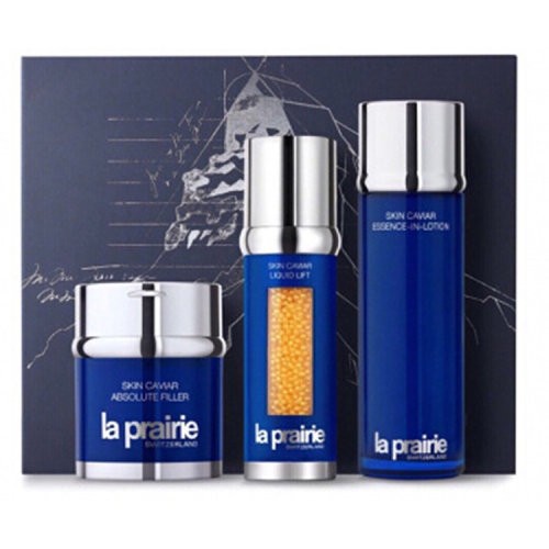 La Prairie/莱珀妮 限量蓝鱼子三件套礼盒装（鱼子精华水150ml+反重力精华50ml+鱼子充盈面霜60ml）（化妆品）