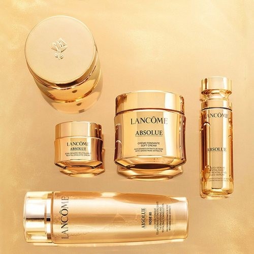 （05促销产品）Lancome/兰蒄菁纯臻颜卓越赋活修护保养套组（菁纯美容液150ml,轻盈版乳霜60ml,滋润版乳霜60ml,精华30ml,眼霜20ml,包包)国内发货，镜子破损，介意者勿拍（化妆品）